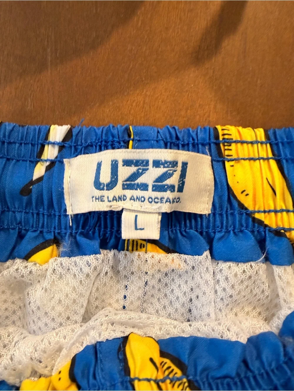 Men’s Blue Banana Print Drawstring Shorts
